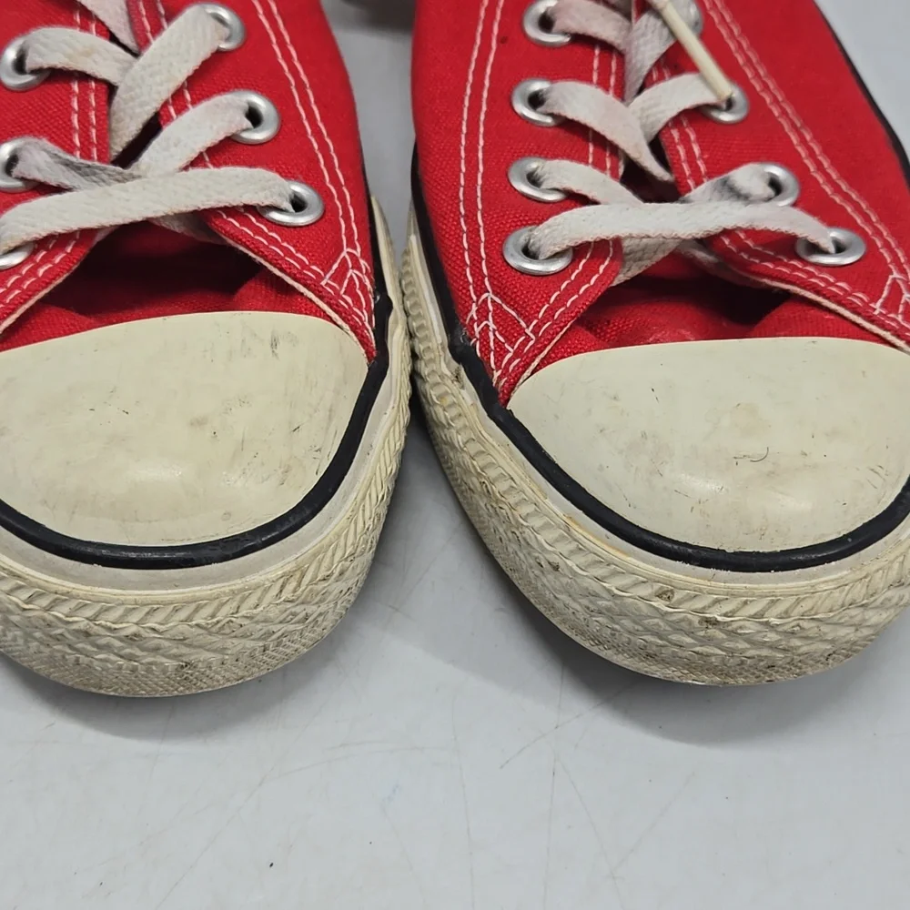 Converse Red and White Sneakers 9W 7M - Picture 2 of 12